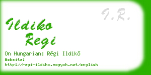 ildiko regi business card