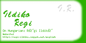 ildiko regi business card